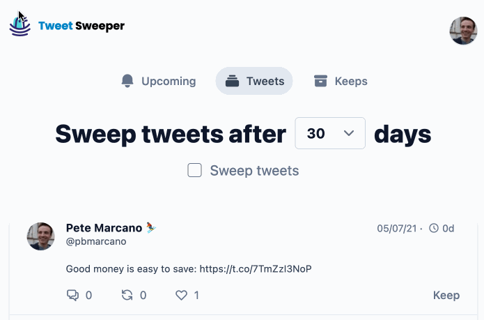Tweet Sweeper