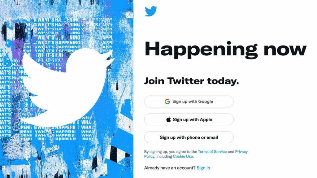 Twitter's homepage Sept 2021